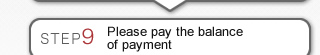 Please pay the balance of payment