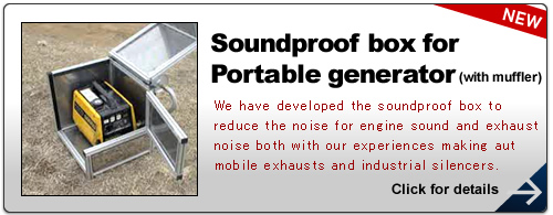 Soundproof box for Portable generator (with muffler)